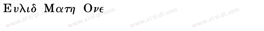 Eulid Math One字体转换